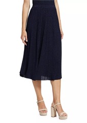 Zimmermann Alight Metallic Rib-Knit Midi-Skirt