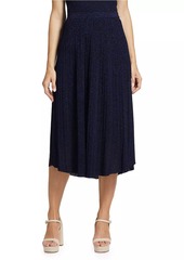 Zimmermann Alight Metallic Rib-Knit Midi-Skirt