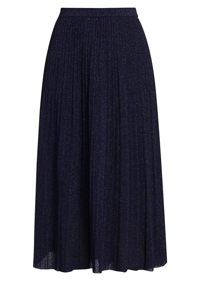 Zimmermann Alight Metallic Rib-Knit Midi-Skirt