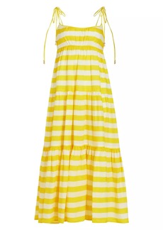 Zimmermann Alight Stripe Linen Maxi Dress