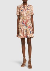 Zimmermann August Belted Linen Mini Dress