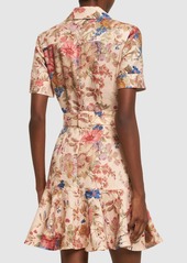 Zimmermann August Belted Linen Mini Dress