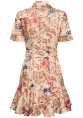 Zimmermann August Belted Linen Mini Dress