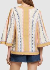 Zimmermann August Embroidered Cotton Top