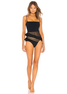 frill one piece swimsuit