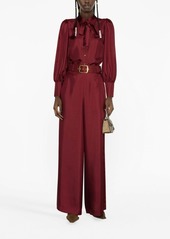 Zimmermann belted silk wide-leg trousers