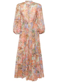 Zimmermann Cira Tiered Printed Cotton Midi Dress