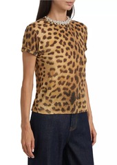 Zimmermann Crush Embellished Leopard T-Shirt