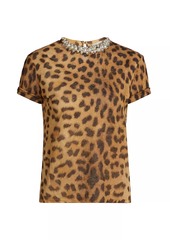 Zimmermann Crush Embellished Leopard T-Shirt