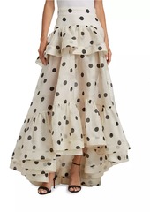 Zimmermann Crush Polka Dot Tiered Maxi Skirt