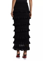 Zimmermann Crush Ruffled-Trim Maxi Skirt