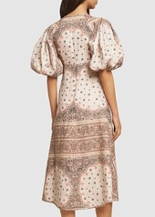 Zimmermann Day Printed Linen Midi Dress