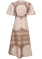 Zimmermann Day Printed Linen Midi Dress