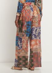 Zimmermann Devi Printed Relaxed Fit Silk Pants