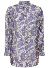 Zimmermann Devi Printed Relaxed Fit Silk Shirt