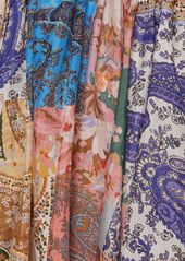 Zimmermann Devi Printed Silk Halter Dress