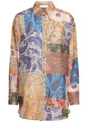Zimmermann Devi Printed Silk Long Shirt
