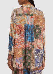 Zimmermann Devi Printed Silk Long Shirt