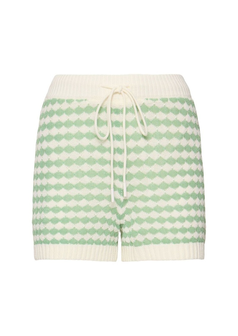 Zimmermann Everley Cotton Blend Knit Shorts