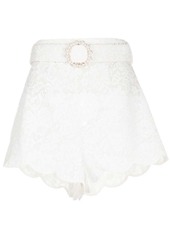 Zimmermann floral-lace high-waisted shorts
