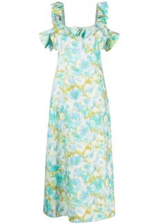 Zimmermann floral-print frilled dress