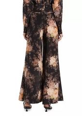 Zimmermann Floral Silk Wide-Leg Pants