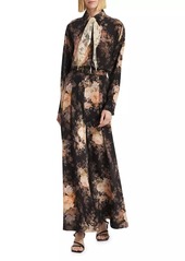 Zimmermann Floral Silk Wide-Leg Pants