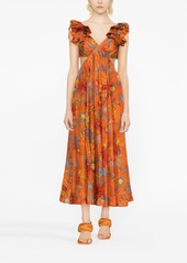 Zimmermann Ginger floral-print silk midi dress