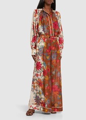 Zimmermann Ginger Floral Relaxed Fit Silk Pants