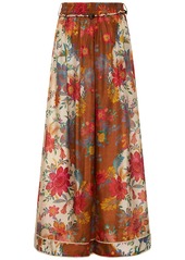 Zimmermann Ginger Floral Relaxed Fit Silk Pants