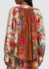 Zimmermann Ginger Relaxed Fit Buttoned Silk Blouse