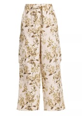 Zimmermann Golden Relaxed Pocket Linen Pants