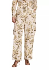 Zimmermann Golden Relaxed Pocket Linen Pants