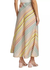 Zimmermann Halliday Bias-Cut Linen Midi-Skirt