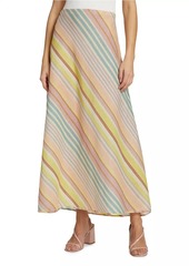 Zimmermann Halliday Bias-Cut Linen Midi-Skirt