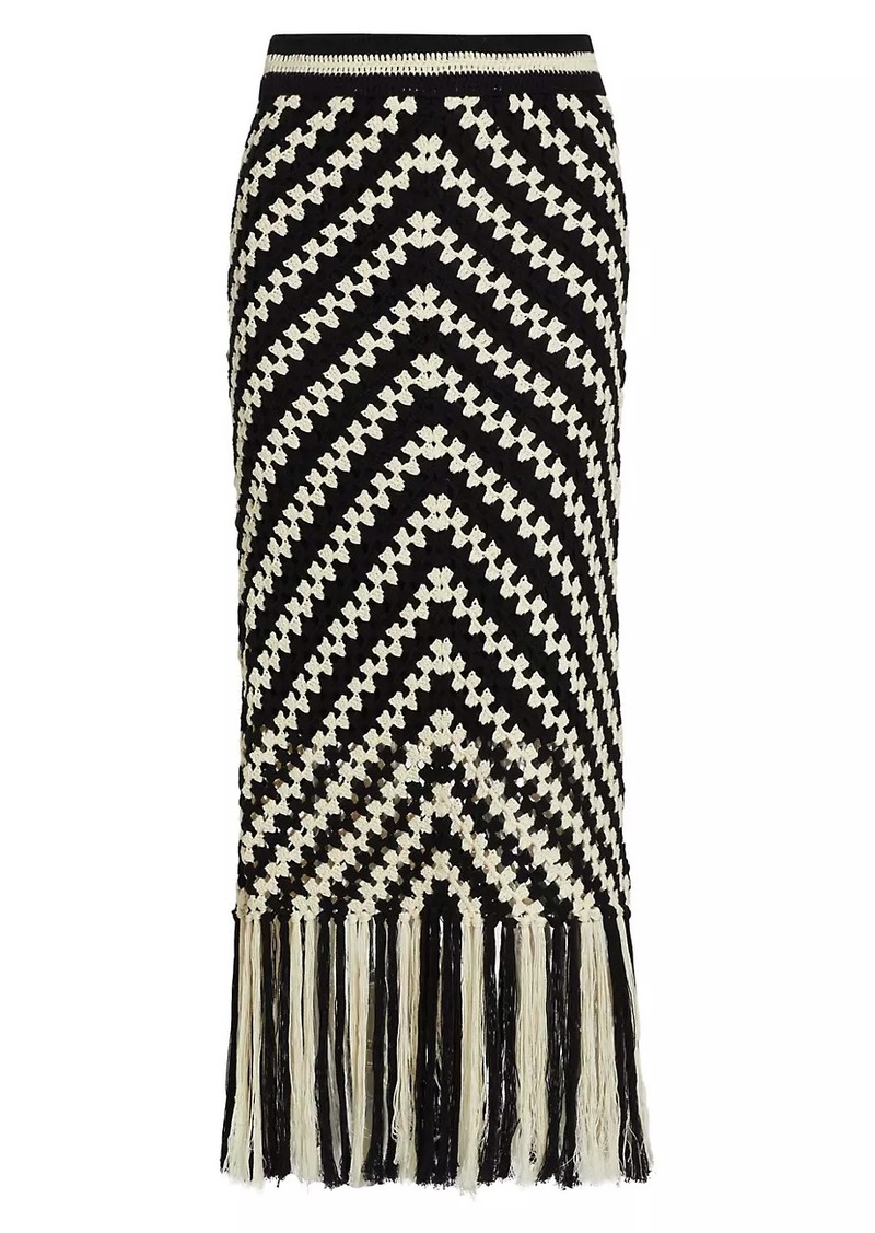 Zimmermann Halliday Crochet Tassel Maxi Skirt