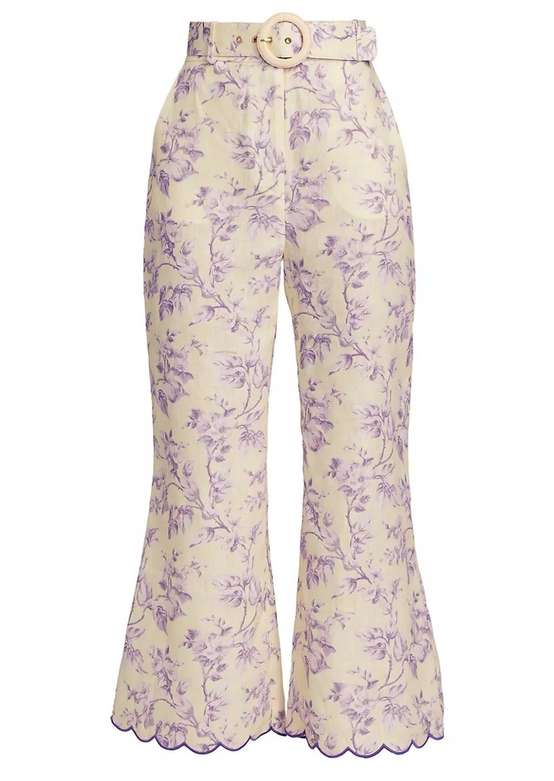 Zimmermann Halliday Floral Linen Pants