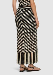 Zimmermann Halliday Hand Crochet Fringed Midi Skirt