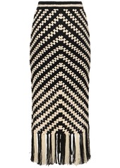 Zimmermann Halliday Hand Crochet Fringed Midi Skirt