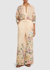 Zimmermann Halliday Printed Linen Relaxed Pants