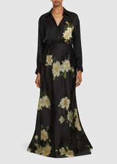 Zimmermann Harmony Floral Flared Silk Maxi Skirt