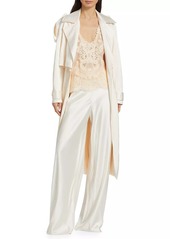 Zimmermann Harmony Satin Wide-Leg Pants