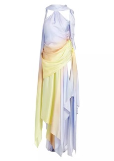 Zimmermann Harmony Silk Scarf Maxi-Dress