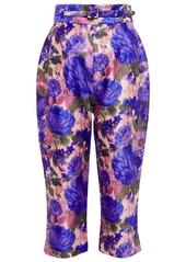 Zimmermann High Tide floral high-rise cropped pants