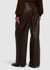 Zimmermann Illustration Leather Wide Pants