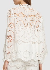 Zimmermann Lexi Embroidered Cotton Shirt