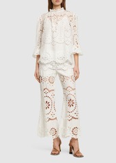 Zimmermann Lexi Embroidered Cotton Shirt