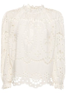 Zimmermann Lexi Embroidered Cotton Shirt