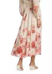 Zimmermann Lightburst Floral Cotton-Silk Maxi Skirt