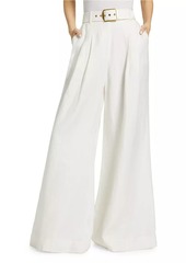 Zimmermann Linen Belted Wide-Leg Pants